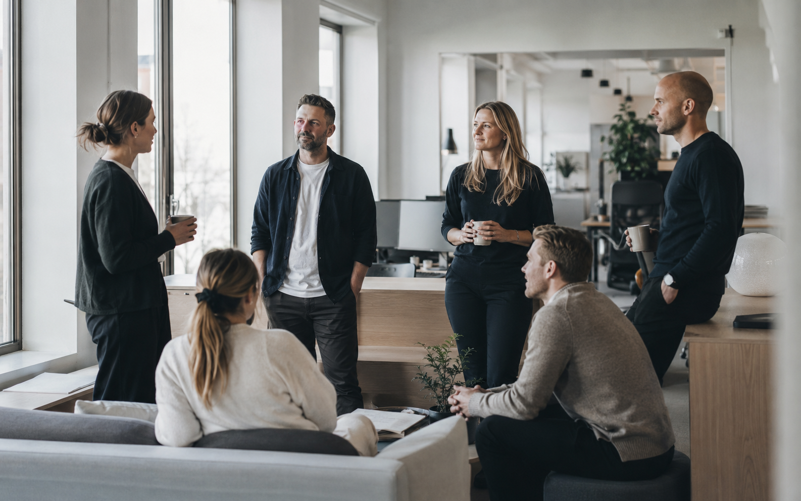 Lindex-medarbetare tränar mentalt tillsammans.