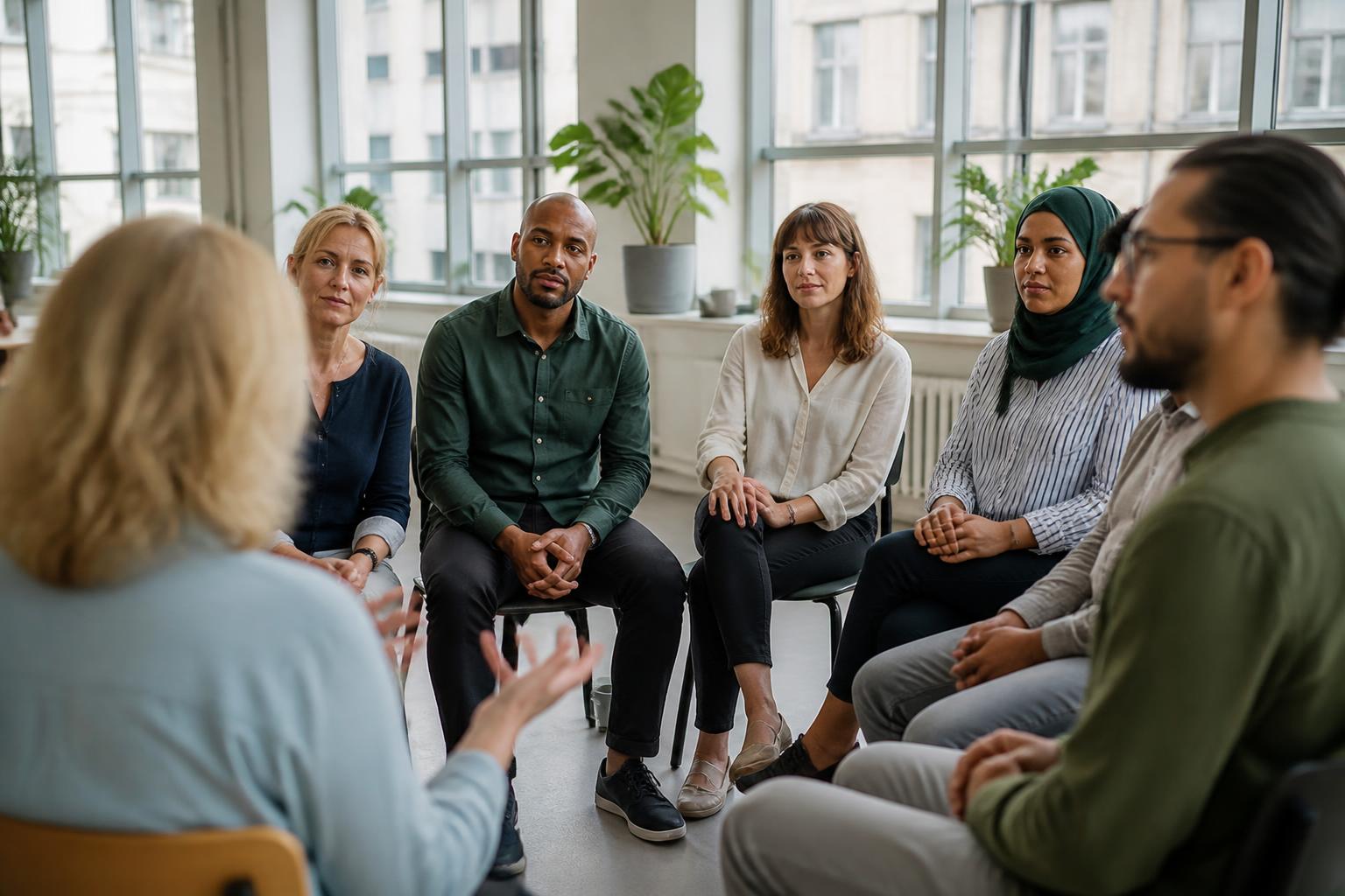 Medarbetare i en kommunal organisation i ett lugnt, instruktörslett pass.